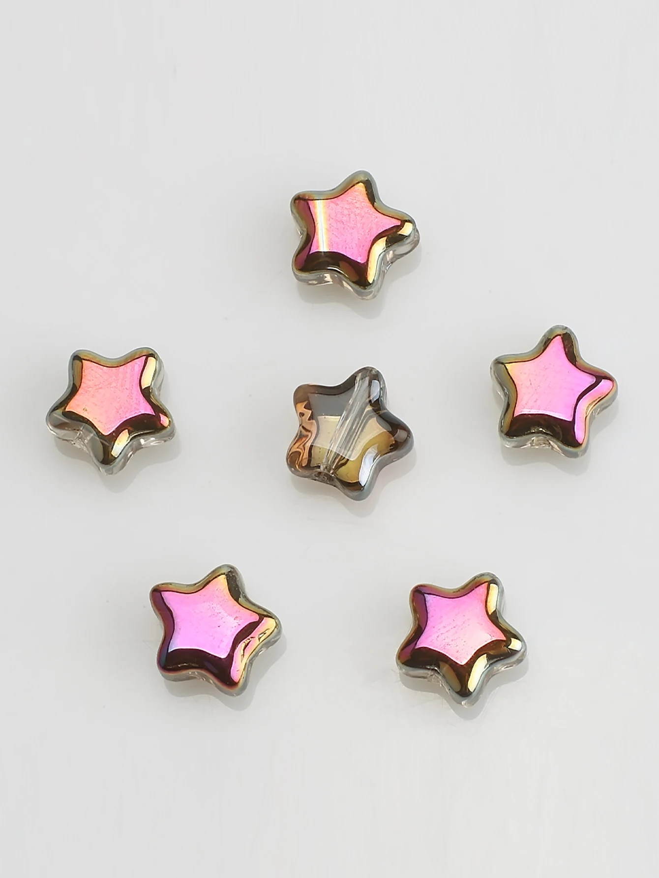 50 stks/partij Crystal Star Pendats 8mm Facet Glas Losse Kralen Handgemaakt Voor Sieraden DIY Maken Accessoires Groothandel In Bulk