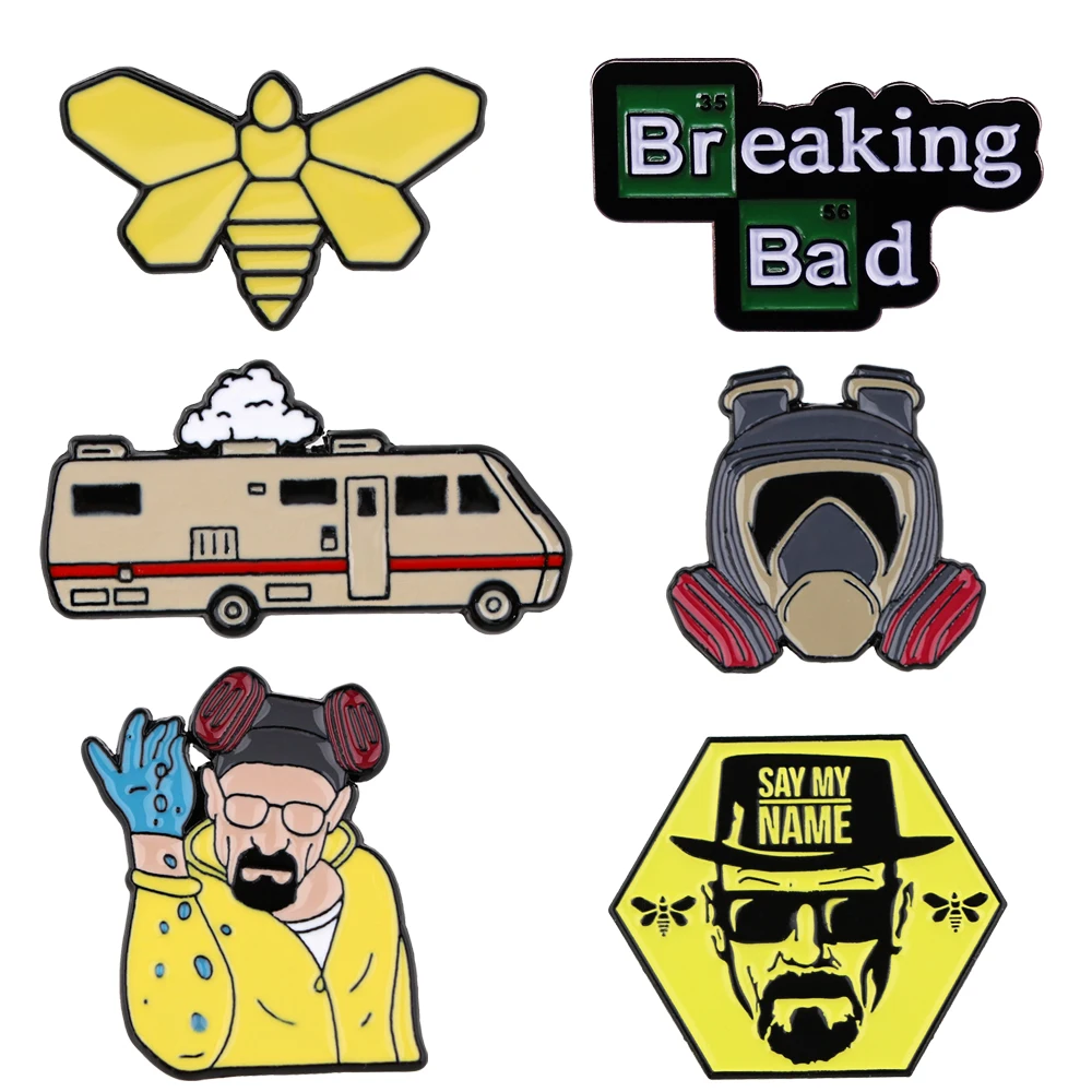 Breaking Bad Collection Enamel Lapel Pin Badge Pins for Hats Clothes backpacks Decoration Jewelry Accessories Gifts for Friends