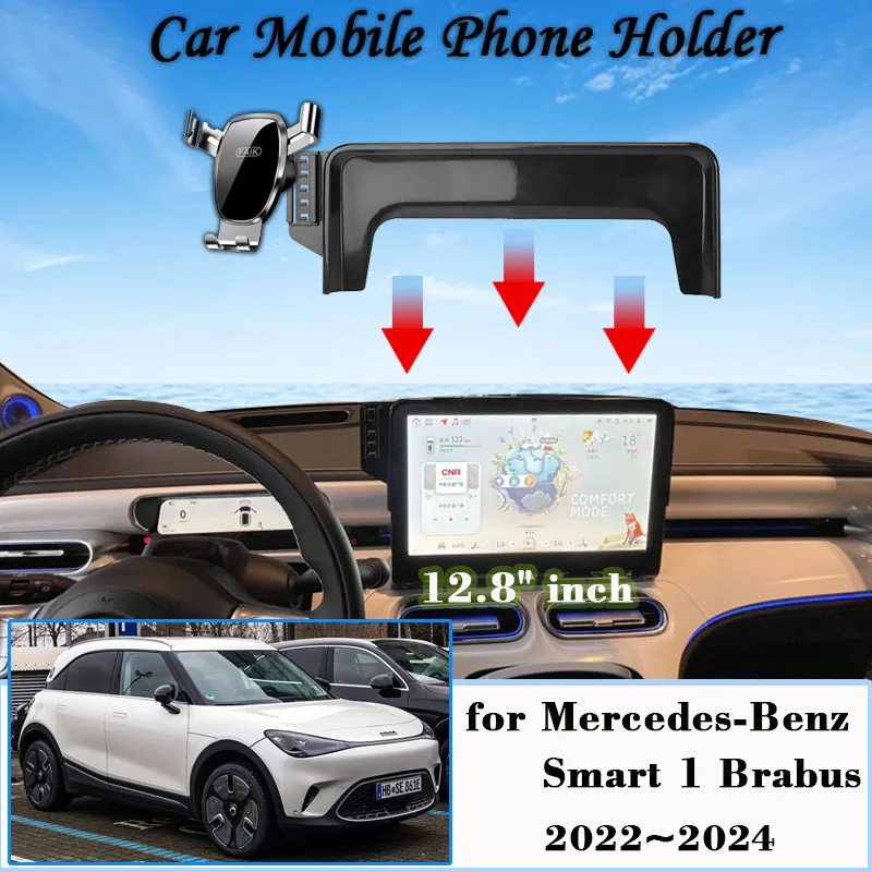 Car Mobile Phone Holder for Smart 1 Brabus 2022 2023 Air Vent Clip Cell Support Mount GPS Bracket Navigation Stand Accessories