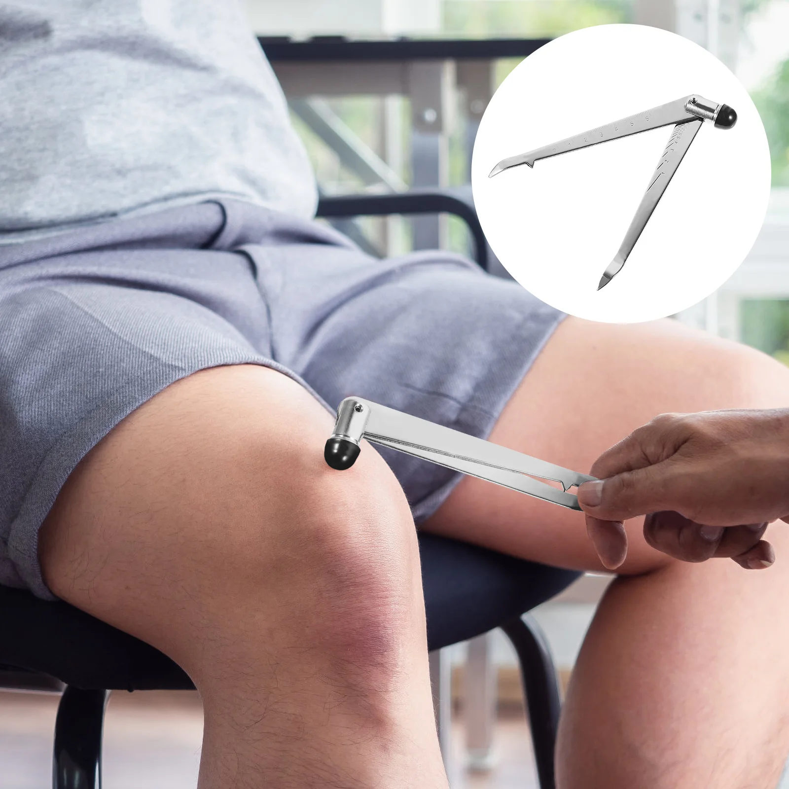 

Multifunctional Reflector Hammer Percussion Plexor Stainless Steel Neurological Reflex Angle Tape Diagnostic Scale