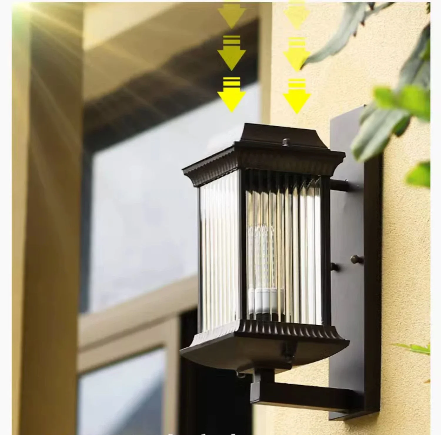 

Solar outdoor waterproof balcony courtyard light New Chinese outdoor super bright garden villa aisle terrace light