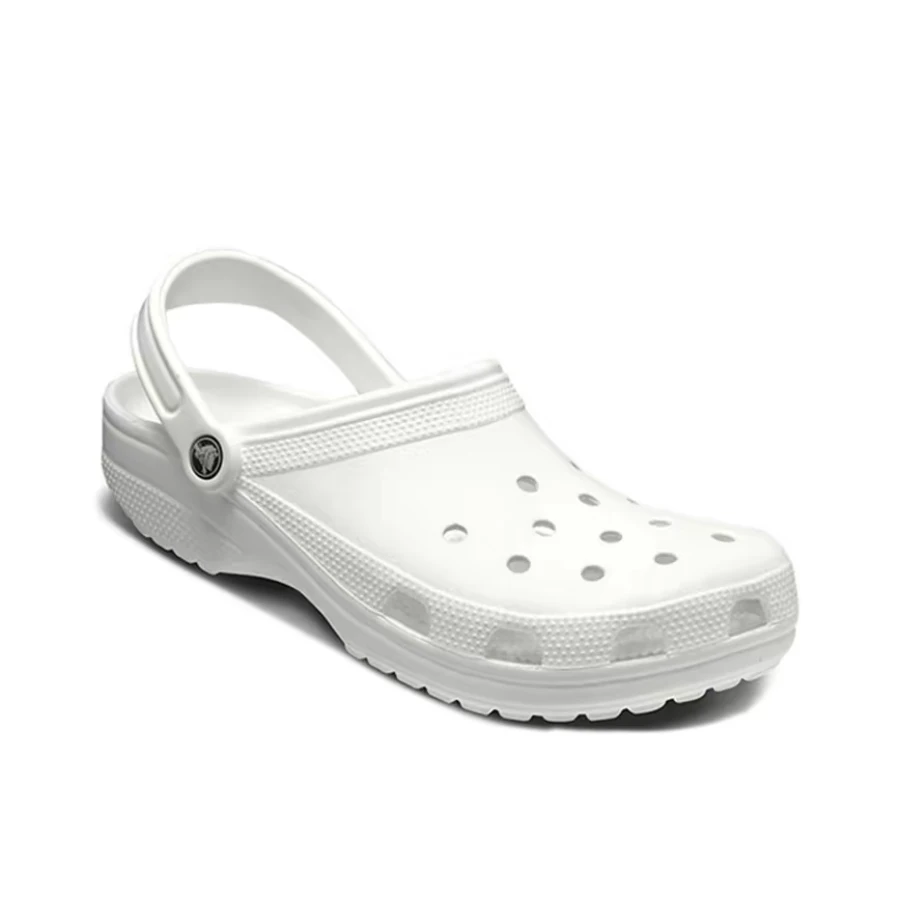 Crocs Classic Clog Unisex Clogs – White, Classic Versatile Design, Soft Cushioning & Breathable 2cm Heel 10001-100