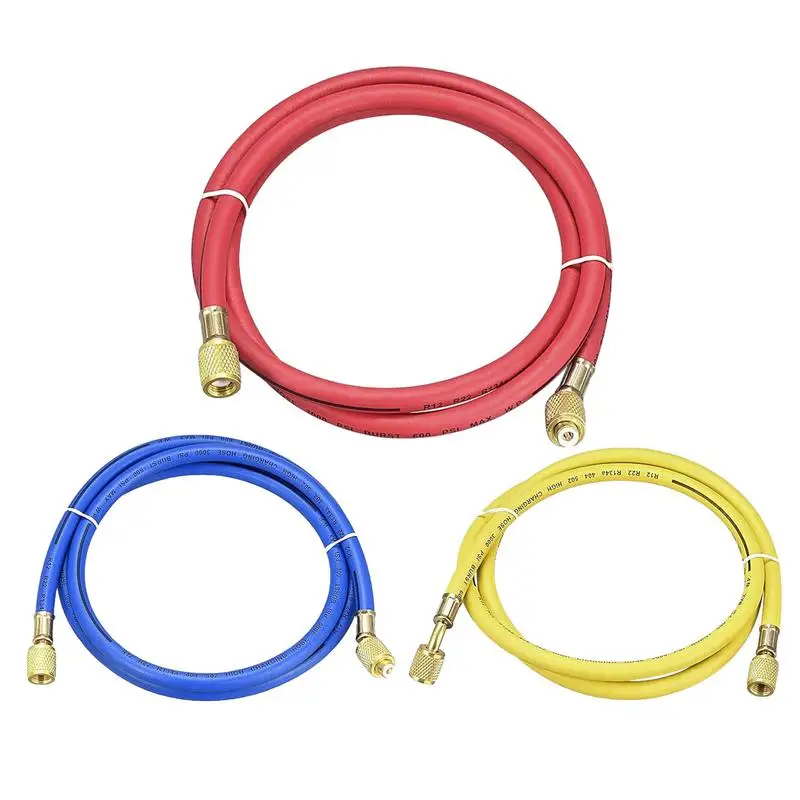 Air Conditioner Charging Hose 59 Inches Auto AC Charger Pipe R134a High Pressure Hose For Manifold Gauge Refrigerant System