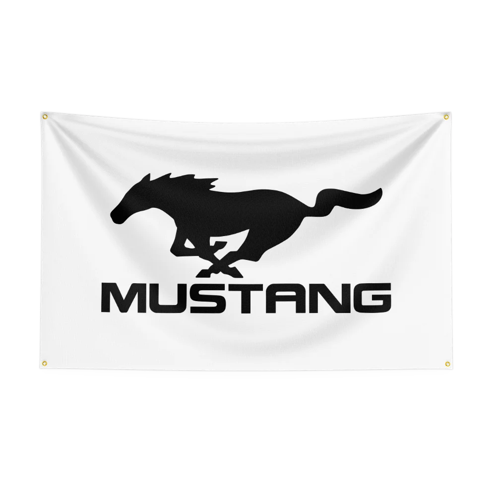 90X150CM 3X5 FT Mustangs racing car Flag Polyester Printed Car Banner For Decor