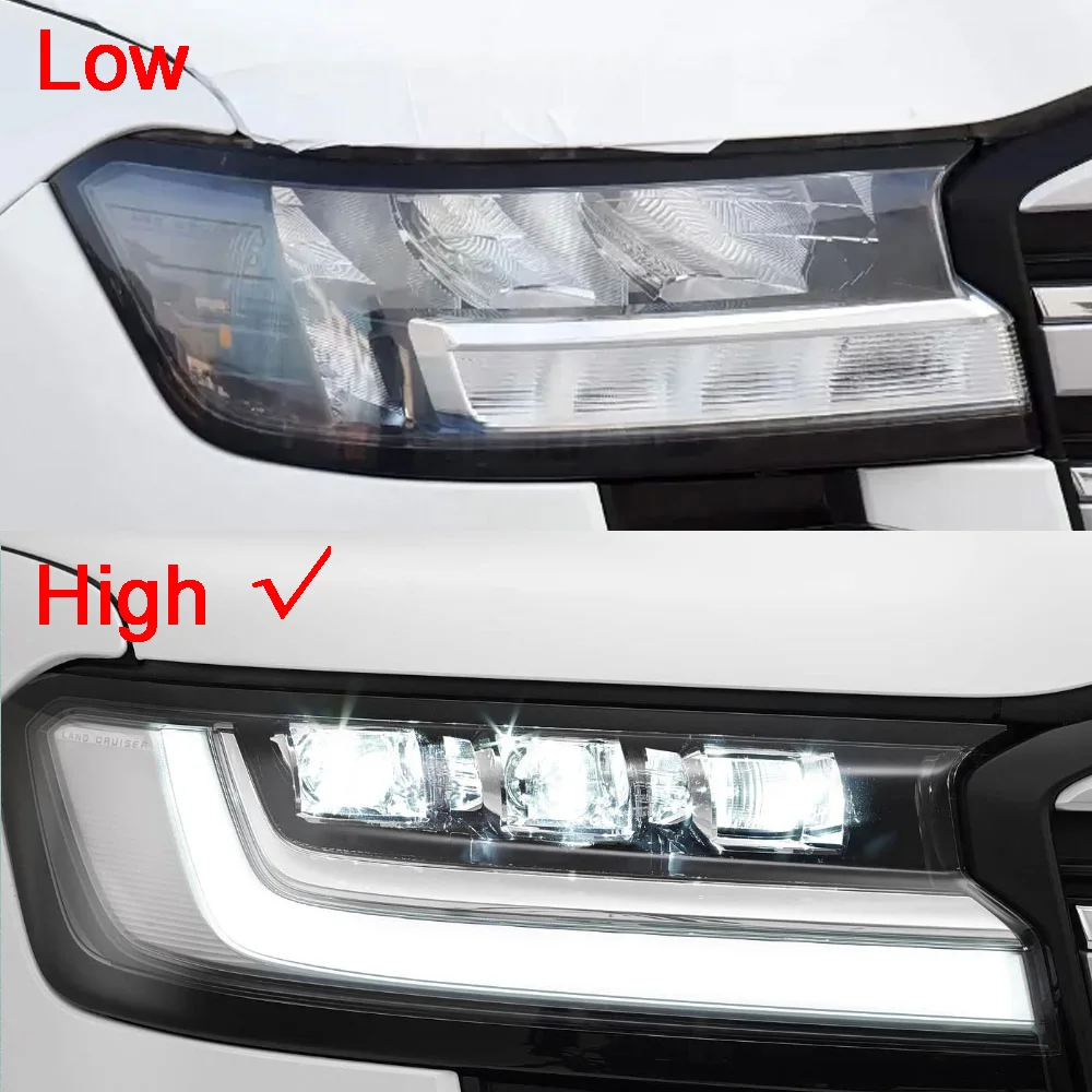 For Toyota 2022-2024 Land Cruiser (High) Car Headlight cover Headlamp Lens Auto Shell Cover Front Glass Lens Lamp Shade Shell