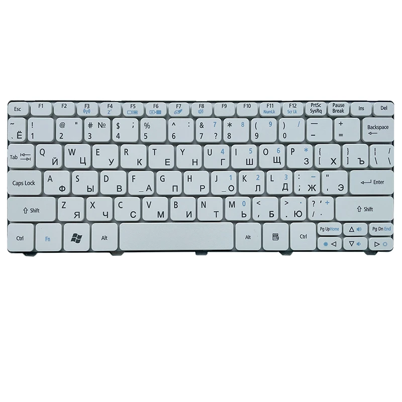 RU Keyboard for Acer for Aspire One Happy, Happy 2 ZE-7 HAPPY2 E100 AOE100 P0VE6 POVE6 ZE6 ZE7 N55C RU white Laptop Keyboard