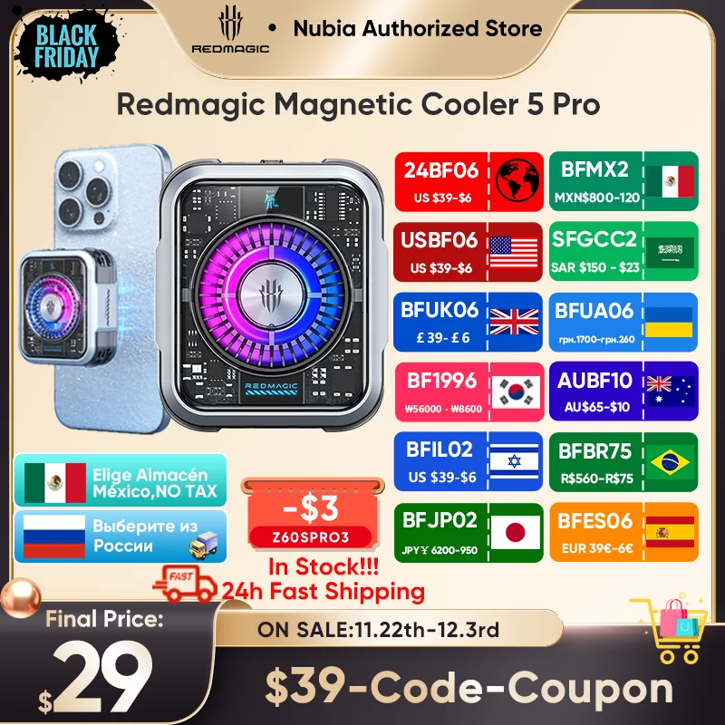 Redmagic VC Liquid Cooler 5 Pro Magnetic Phone Cooler for Games/Live Streaming for Red Magic 9s Pro iPhone 16 Pro Max Xiaomi 14