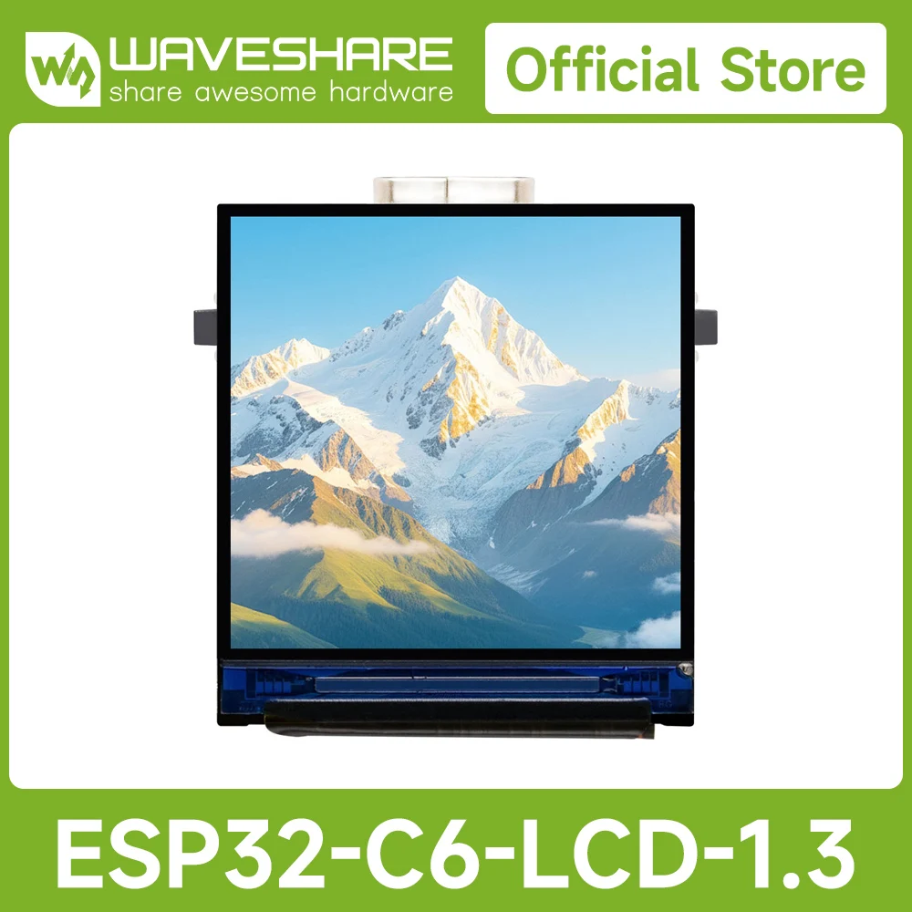 Waveshare ESP32-C6 1.3-inch LCD Display Development Board With 240×240 Resolution And 262K Color Support For Wi Fi 6 And BLE 5
