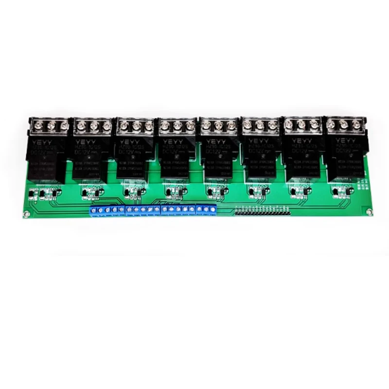 8-way relay module high-power optocoupler isolation high and low level triggering microcontroller development board 5v12V24V