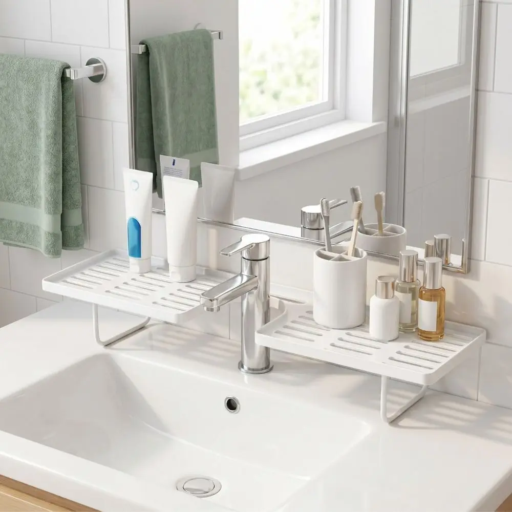 Fashion Universal Bathroom Storage Rack Mesh Non-punching Kitchen Drainage Holder Water Drainage Sink Shelf Box Kitchen