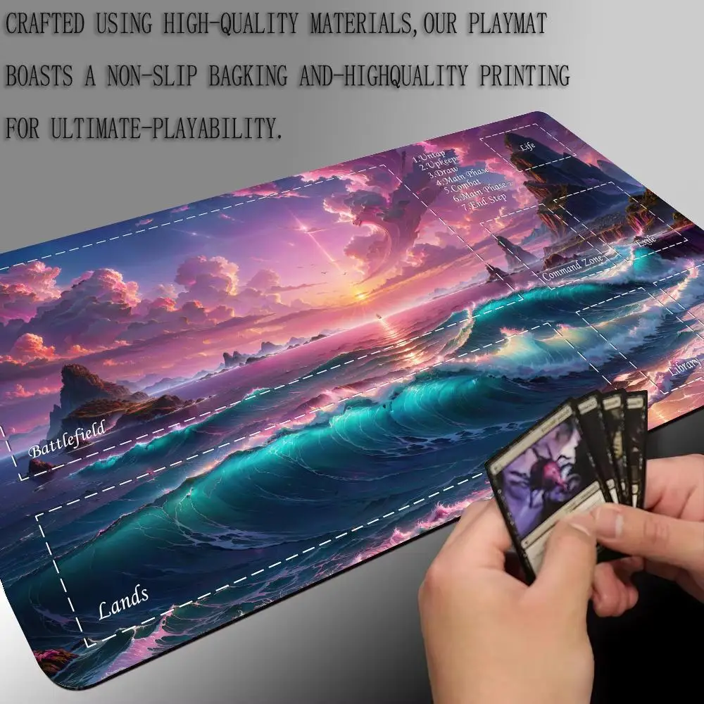 Magic Playmat card gaming mat with zones Giant life tree mtg playmat rubber anti-slip Desk Mat gamer keypad expansion mousepad