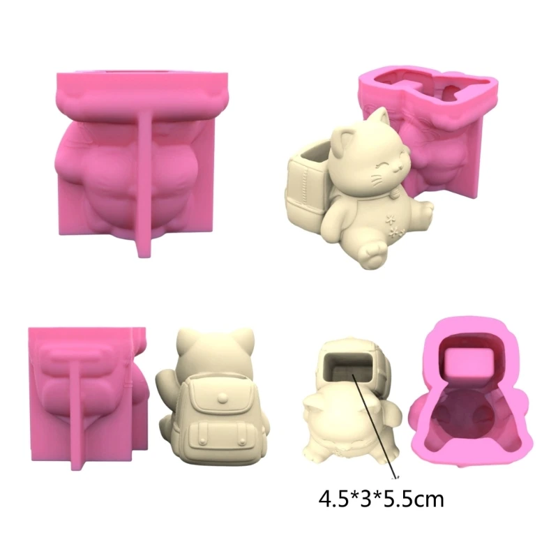 3D Animal Pen Holder Mold for DIY Pen Holder Cup Desk Ornament, 3D Animal Resin Silicone Mold Non Easy to Demold