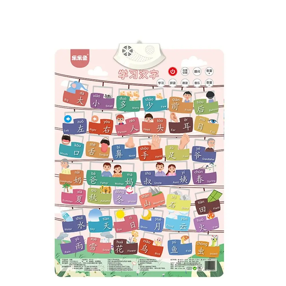 

Point Reading Chinese Character Chinese Phonetic Audio Book Audio Wall Chart Early Education Toy Cognitive Enlightenment Chart