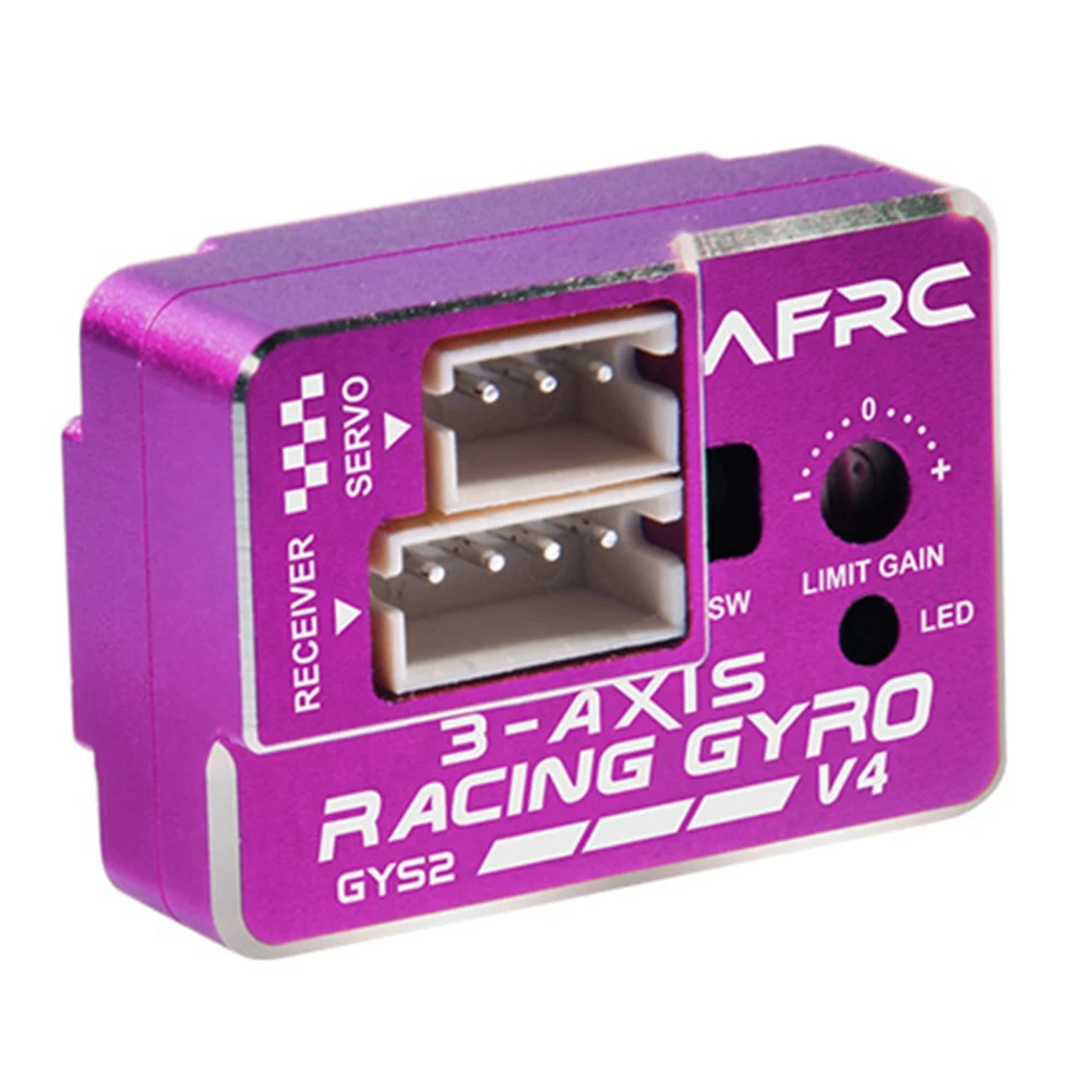 AFRC GYS-2 V4 3-AXIS Racing Gyro Drift Car Stabilizer EPA AVCS لـ MINI Z D Q 1/28 1/24 1/10 نموذج سيارة DIY ترقية، أرجواني