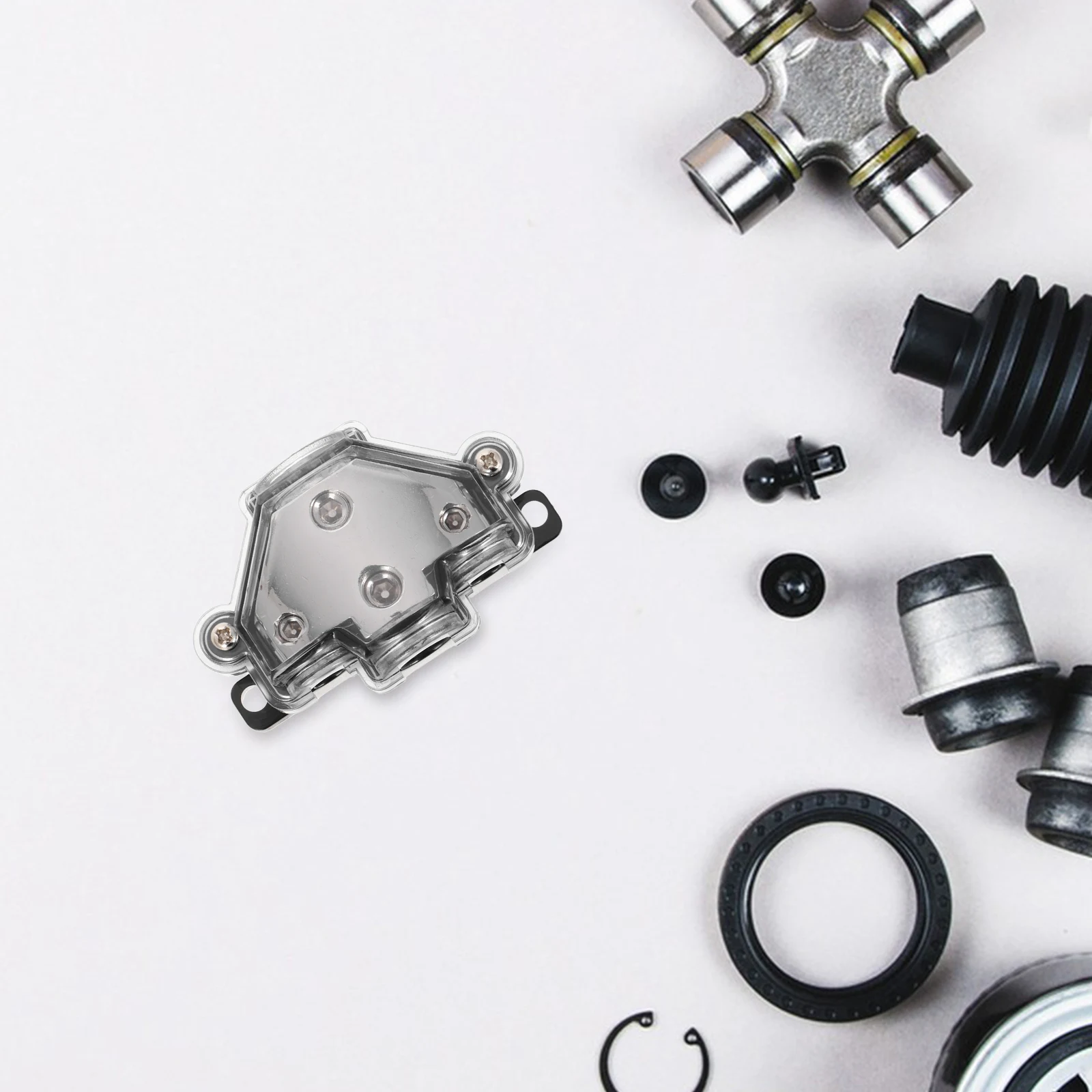 

3 Way Car Audio Grounding Block Auto Audio Grounding Distribution Hub Splitter Box Durable Power Wire Block Junction Box