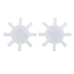 2 Pcs Octagonal Gear Shape Magnetic Stirring Bar High Temperature Resistant Low Temperature Resistant Corrosion Resistant