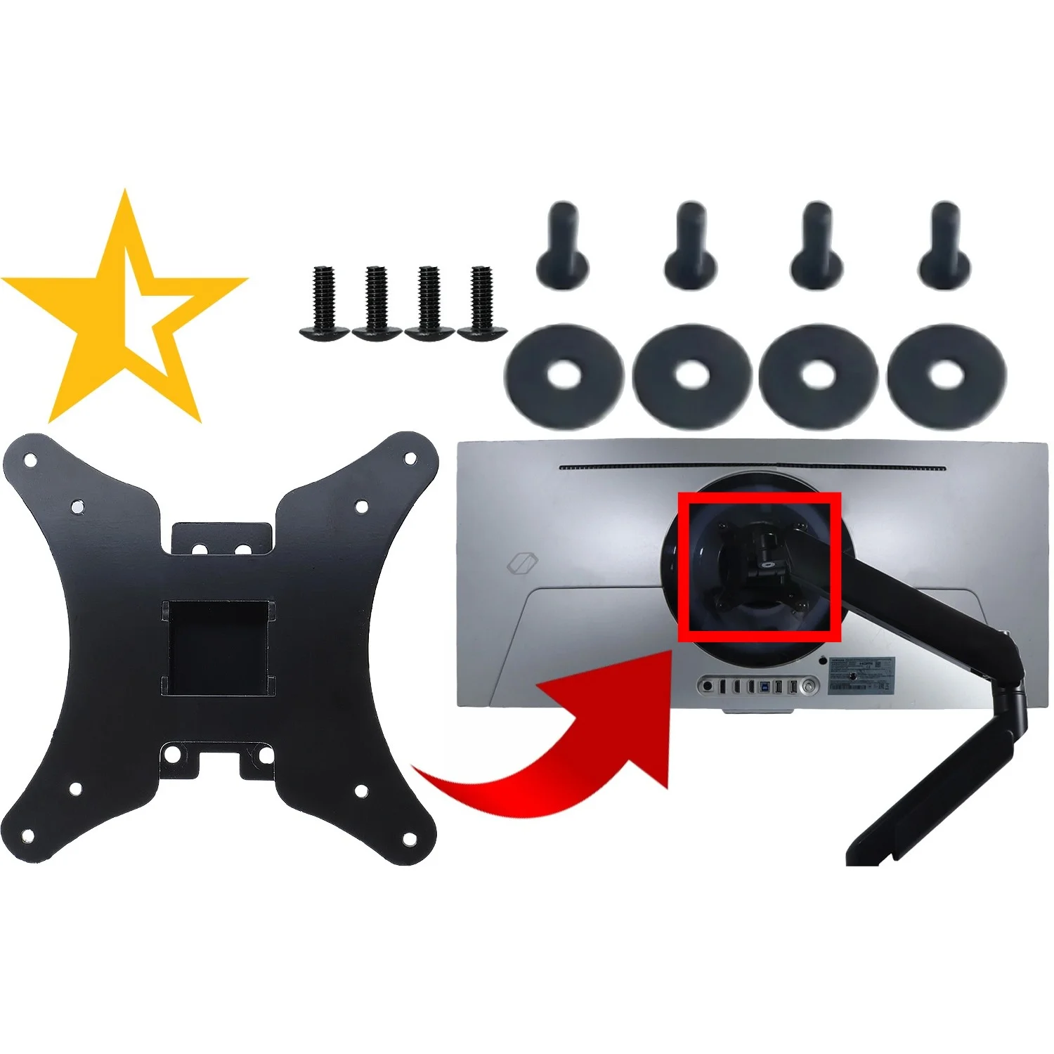 

VESA Mount Adapter for Samsung Odyssey OLED G8 S34DG856SN S34BG850SN LS34DG856SNXZA LS34BG850SNXZA Monitor Bracket Mounts