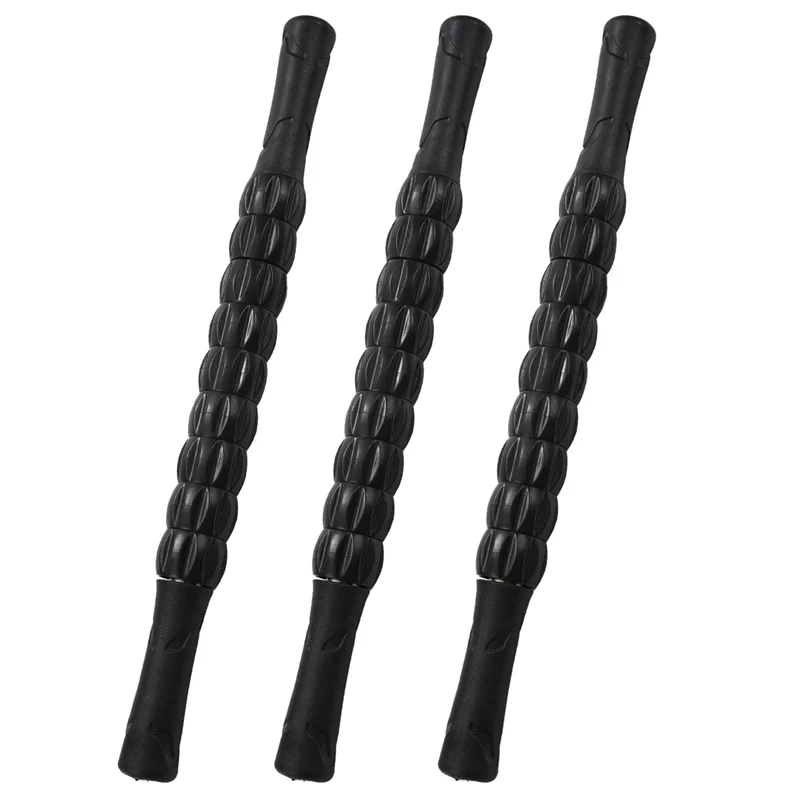 

Регулируемый массажный ролик 3X для мышц, палка для точечного массажа, миофасциальный массажер для самомассажа, черный