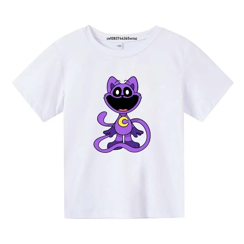 Hot Game Smiling Critters t-shirt lengan pendek sejuk santai musim panas anak-anak 3-13 tahun pakaian anak laki-laki perempuan Atasan anak-anak