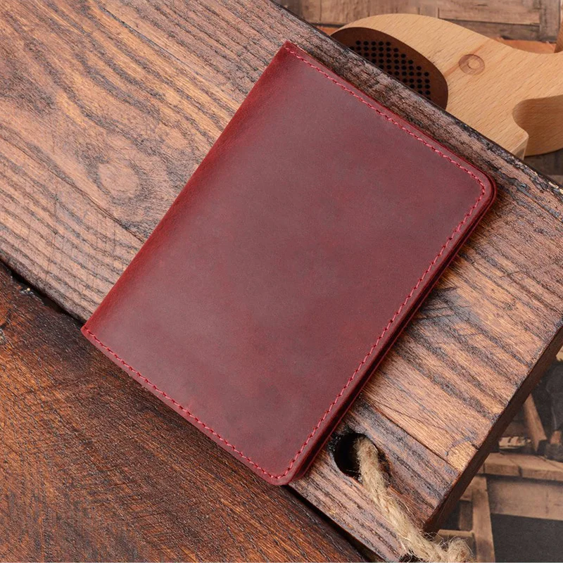 Genuine Leather RFID Passport Cover Holder Protevtor Vacancy Blank Funda Pasaporte Business Unisex Plain Passport Holder