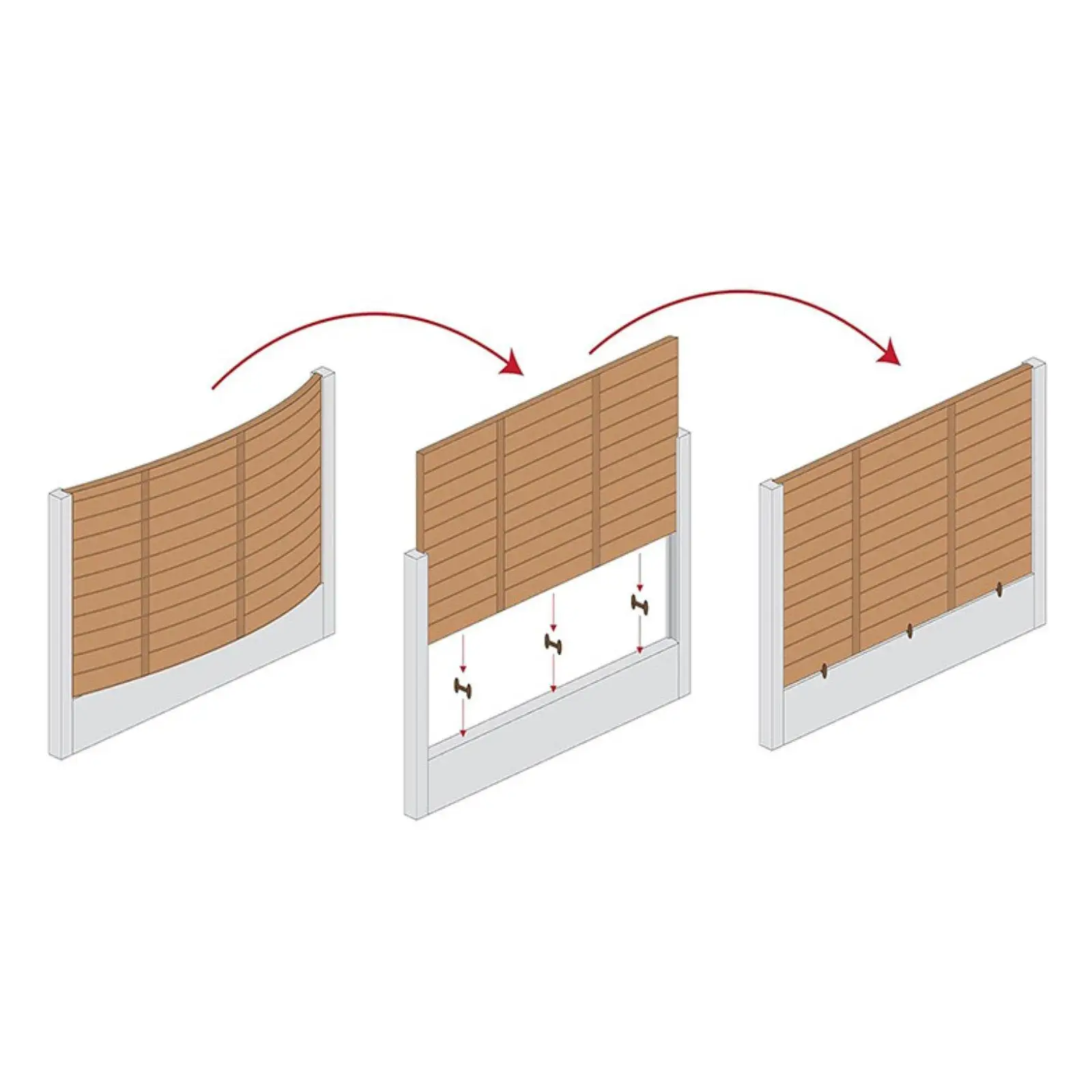 4 Pieces Fence Panel Holders Prevent Bending and Wobbling Anti Bowing Rust Resistant Stainless Steel Wooden Fence Panel Spacers