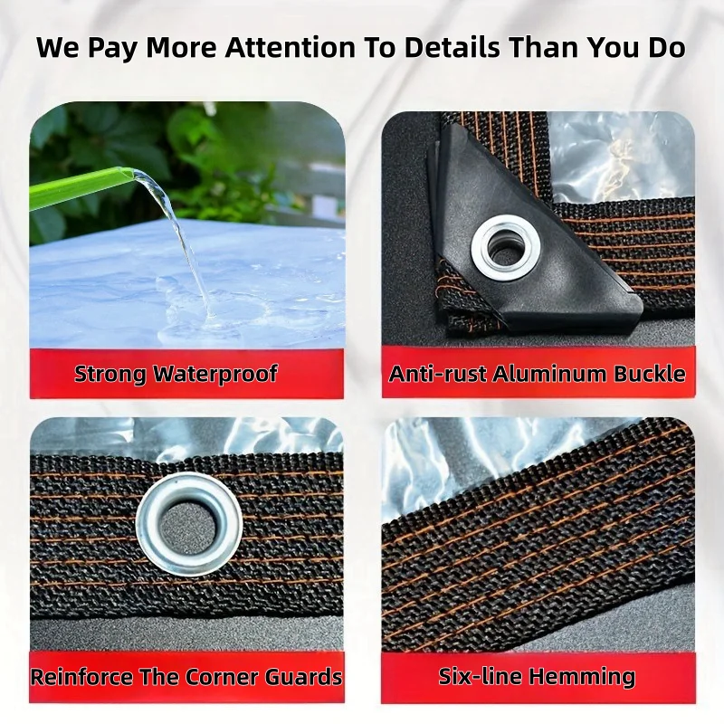 두꺼운 투명 방수 PE 필름 방수포 야외 비 덮개 캠핑 차량 보호 발코니 정원 식물 보호막