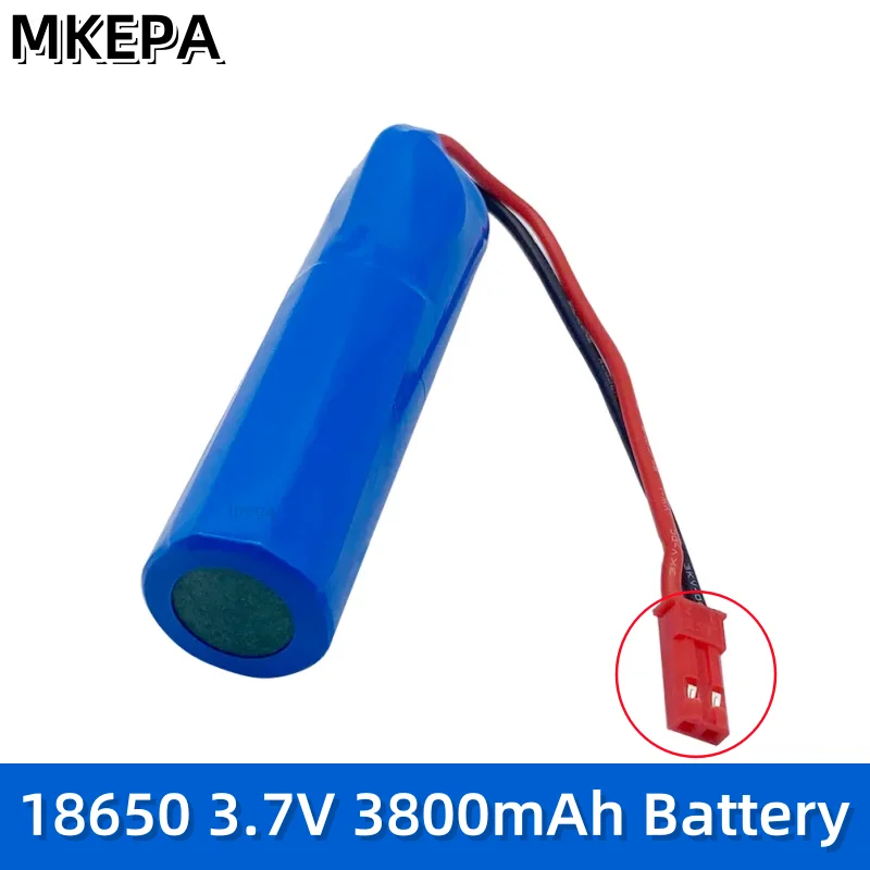 3.7V 3800mAh lithium ion rechargeable battery 18650  lpega with replacement socket emergency lighting JST line