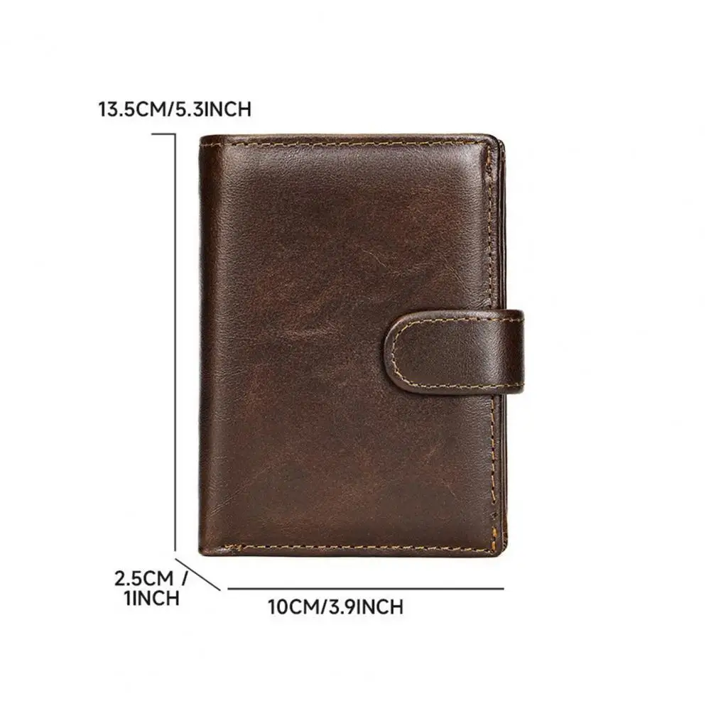 Slim Male Wallet Vintage Men Wallet Vintage Men’s Faux Leather Wallet Rfid Blocking Bi-fold Credit Card Holder Slim Minimalist