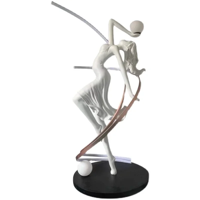 

Goddess sculpture with floor lamp Hotel lobby sales office model room window cabinet studio abstract art ornaments