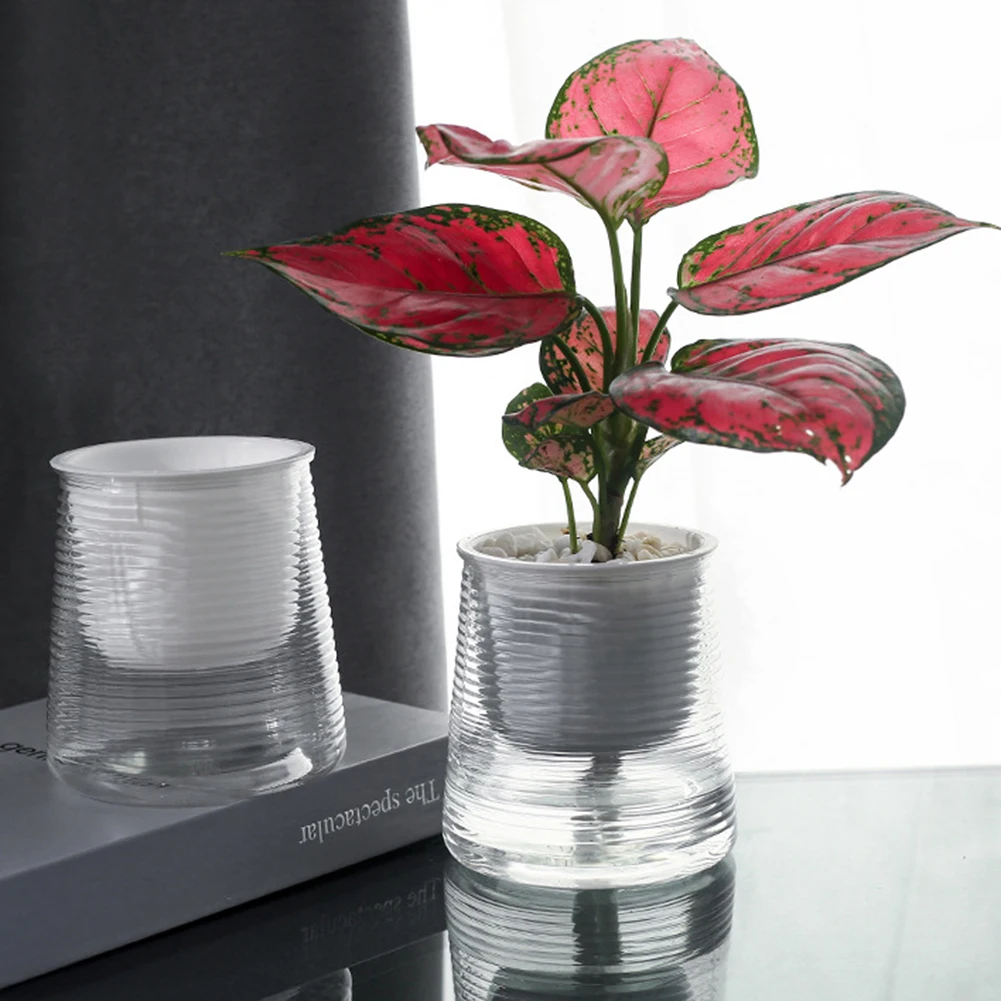 Simple Personality Flowerpot Transparent Appearance Planting Flower Basin Home Decoration