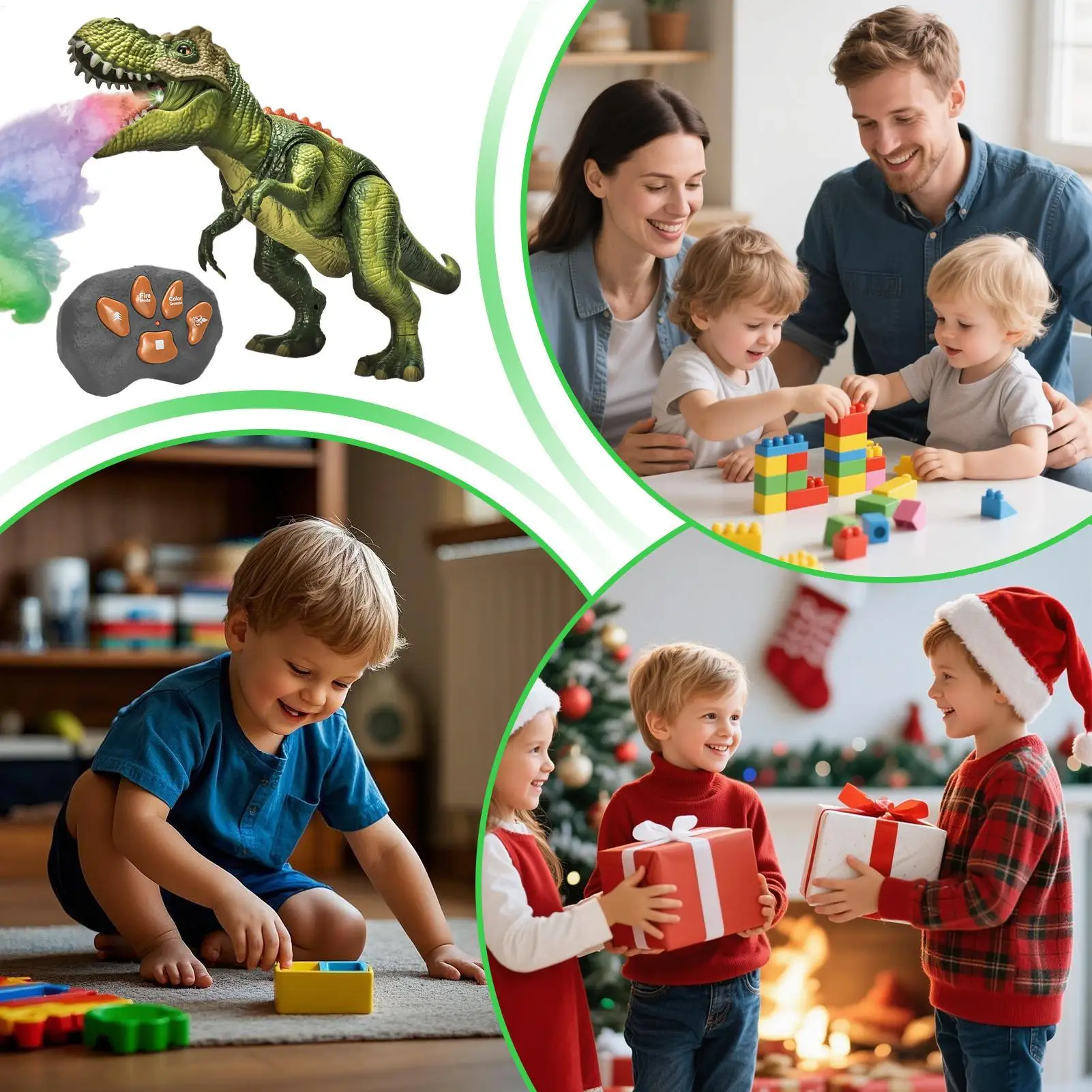 Robot dinosaurio caminante RC con luz y pulverización - Juguete interactivo para patio, aula y juegos al aire libre - Figura animal realista