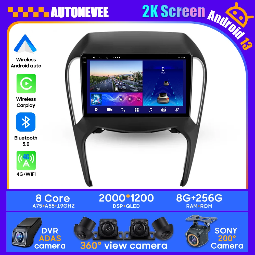 

Player Car Radio For Chery Arrizo 5 2010 - 2022 GPS Wireless Navigation Head Unit Multimedia Carplay Auto Screen No 2din DVD BT