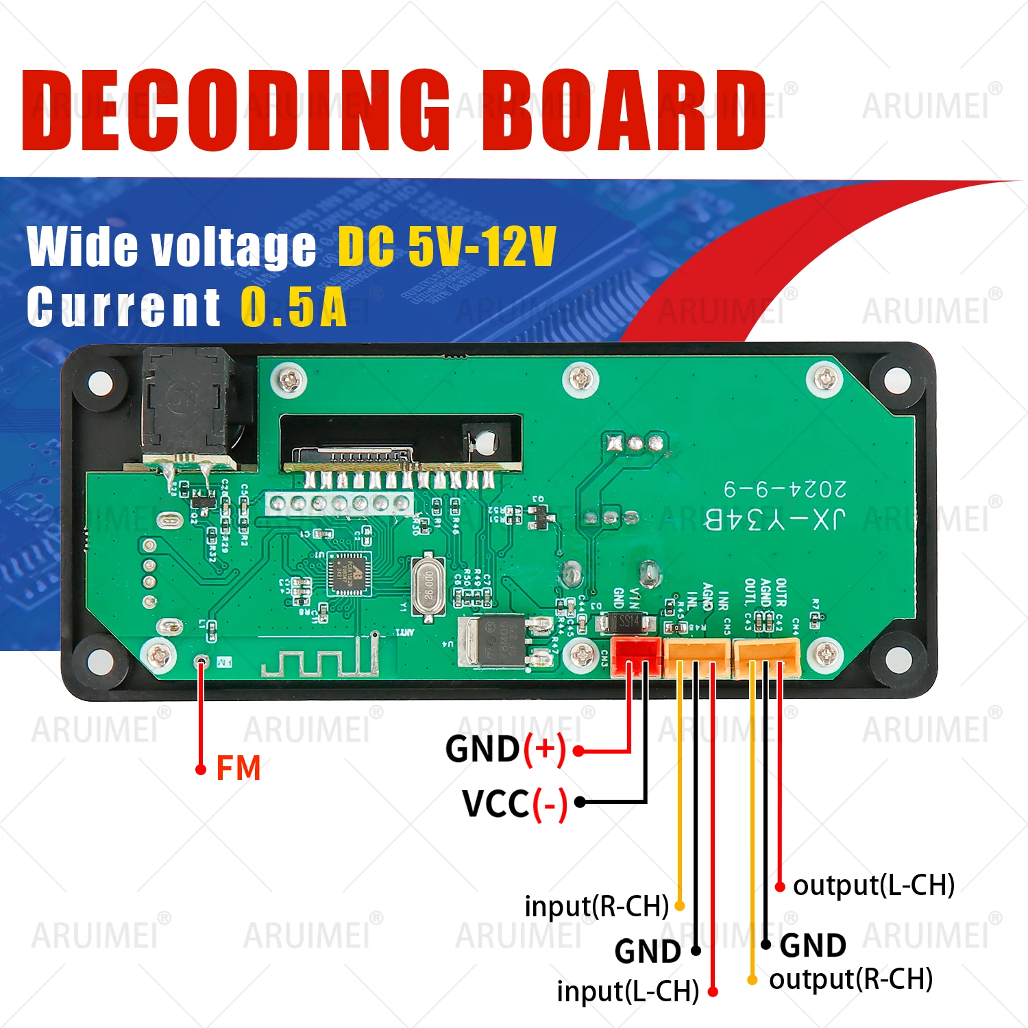 DC 5V 12V Bluetooth 5.0 MP3 WMA WAV APE Decoder Board handsfree Car Audio Microfoon USB TF FM Radio Mp3 Muziekspeler Luidspreker