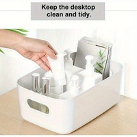 4pcs/1pc Desktop Miscellaneous Storage Box, Cosmetics and Snacks , Kitchen,Office, Home, Multifunctional Handheld Storage Box