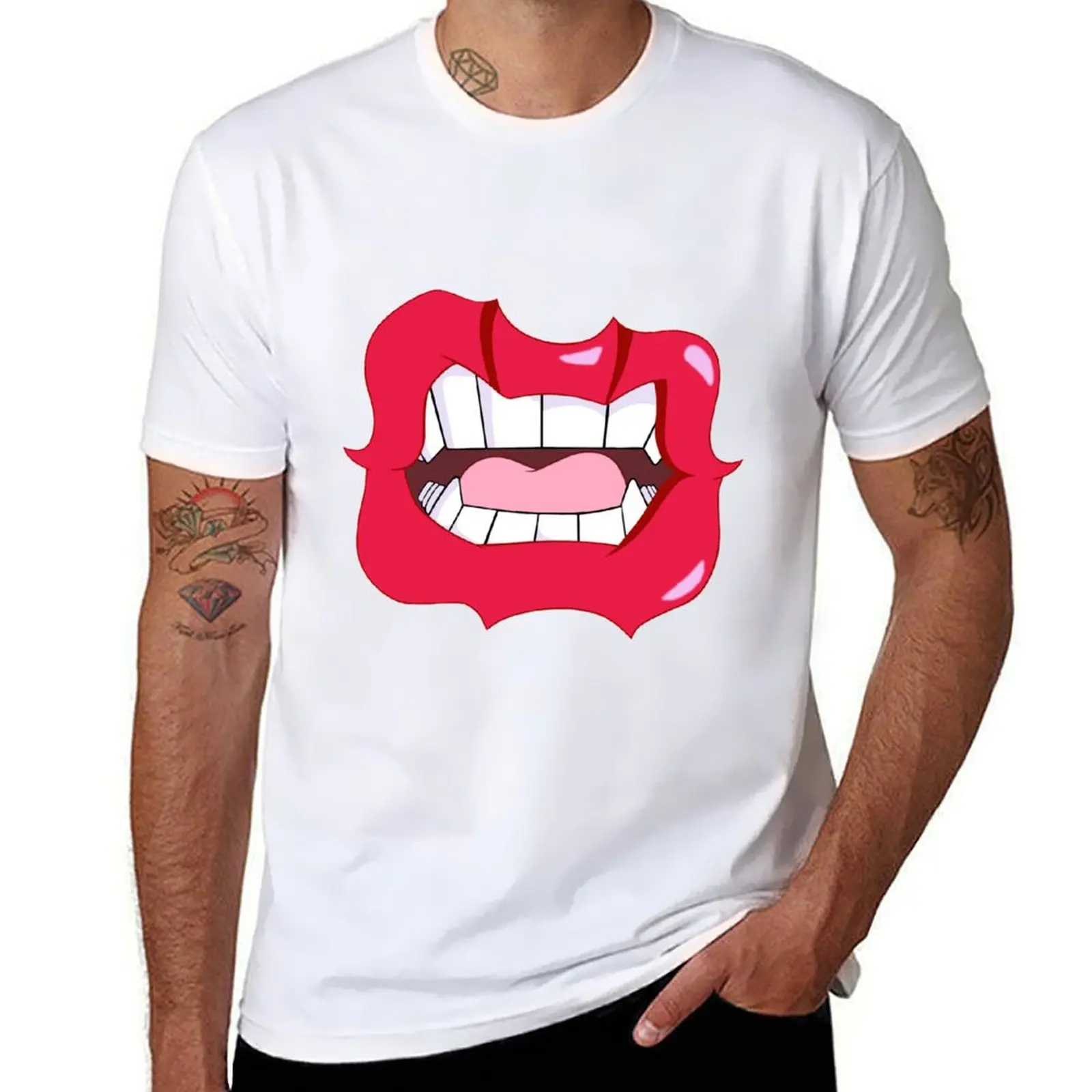 

Mok Swagger's Lips T-Shirt funny t shirts cotton man t shirt cotton T-Shirt