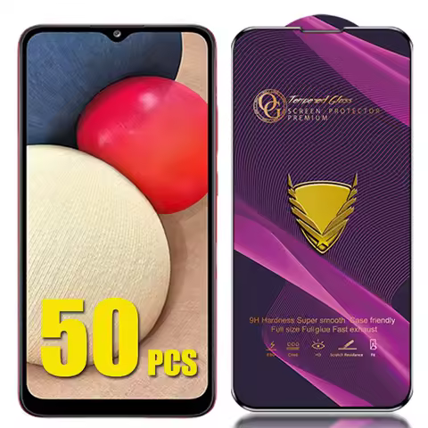50pcs OG Tempered Glass Fingerprint Unlock Cover Screen Protector Film For Samsung Galaxy S25 Ultra S24 Plus S23 FE S22 S21