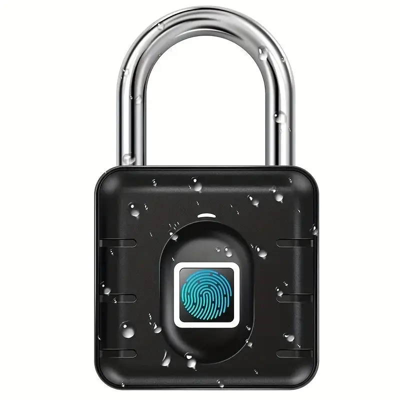 Fingerprint Smart Padlock Lock, Biometric Metal Keyless Thumbprint Lock, Waterproof