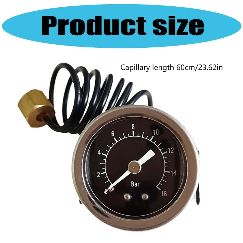 Professional 16 Bar Coffee Machine Pressure Gauge Metal Texture Suitable for Consistent Brewing and Enhancing Flavor