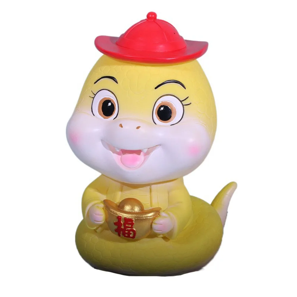 

Large Capacity Zodiacs Snake Piggy Bank Money Saver Savings Tank Zodiacs Snake Money Jar Portable Cartoon Snake Coin Storage Box