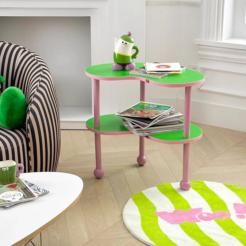 

Cashew racks household snacks book ornaments multi-layer storage racks dopamine color scheme ins wind