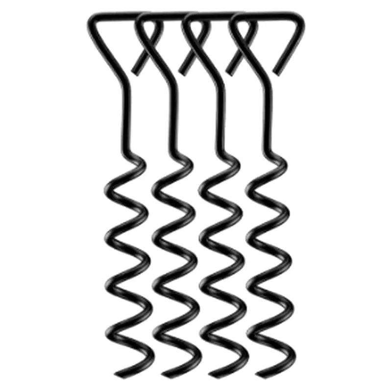 A20F-Spiral Ground Anchors-Kit Of 4Pcs Designed For Securing Trampoline, Canopy, And Carport Applications