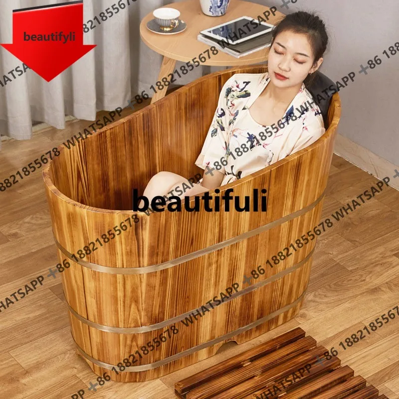 

Деревянное ведро для ванной в малогабаритной квартире, ванна из массива дерева для дома, ведро для купания