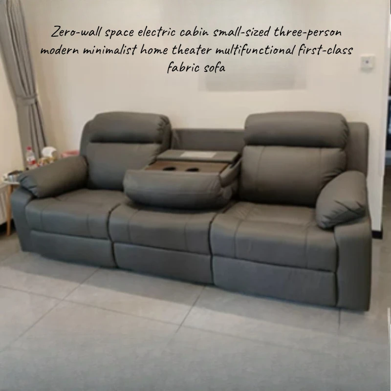

Luxury Italian Electric Sofa Power Reclining Smart Living Room Modern Electric Sofa Multifunction Fabric Blue Lounge Furniture