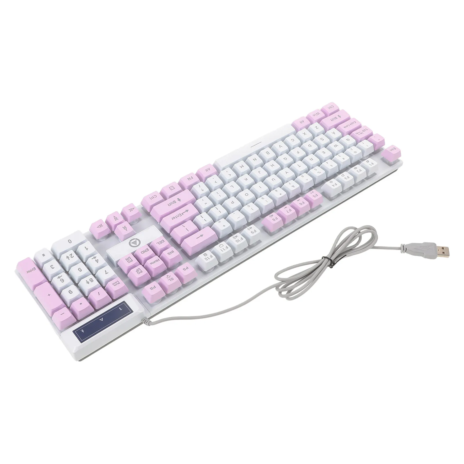 

108-клавишная механическая клавиатура с RGB-подсветкой, проводная игровая клавиатура для ПК, ноутбука, USB-интерфейс, ретро, пишущая машинка, дизайн компьютера