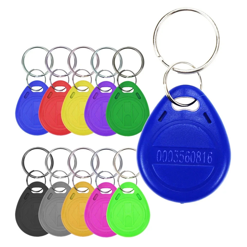 5YOA 100pcs 125KHz Proximity RFID Keyfobs Access Control Smart Cards Colorful Key Fob Tag For Security And Identity Management