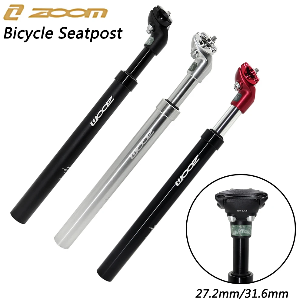 ZOOM MTB Bike Seatpost Suspension Shock Aluminum Alloy 27.2/31.6MM Absorber Damping Adjustable Seat Post Bicycle Tools