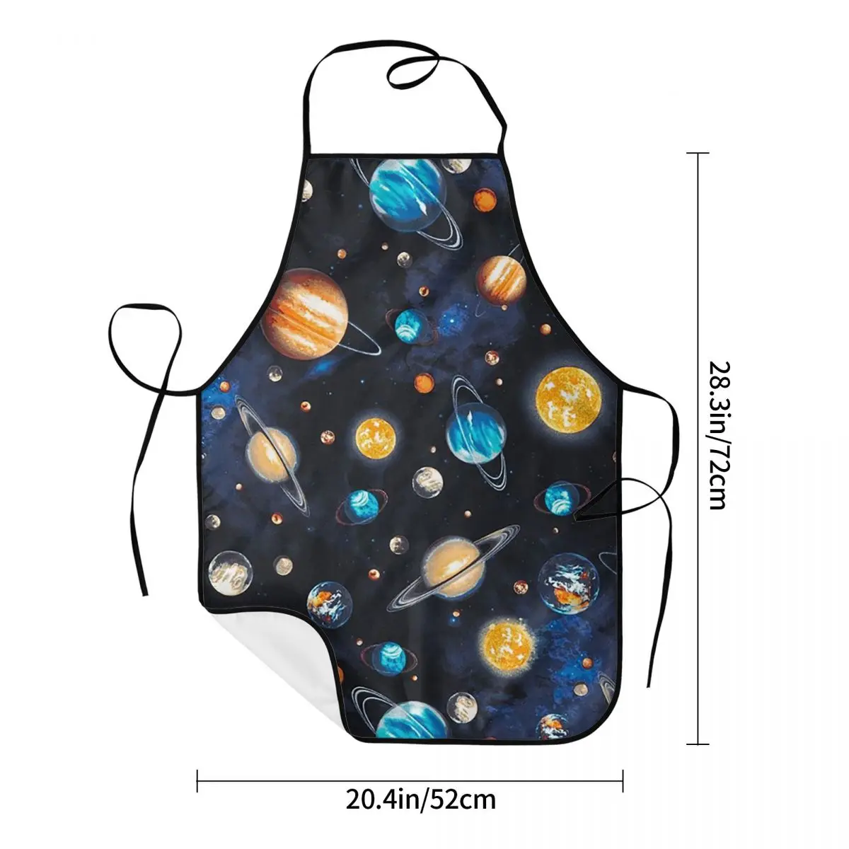 Solar System Space Planets Universe Apron Chef Cooking Tablier Waterproof Bib Kitchen Cleaning Pinafore for Women Men Painting