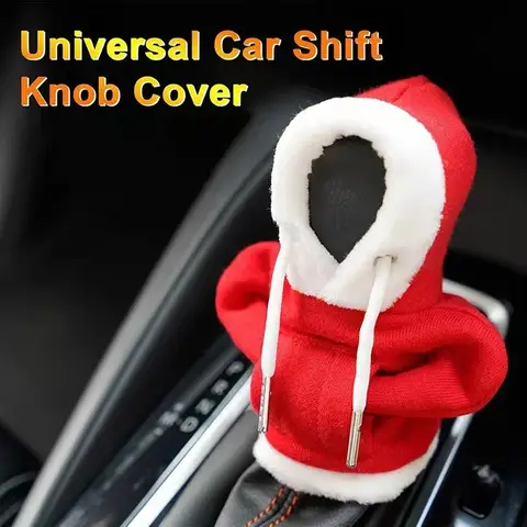 Fashion Hoodie Car Gear Shift Knob Cover Sweatshirt Handle Gear Lever Decoration Hoodie Cover Car Interior Accessories Gift