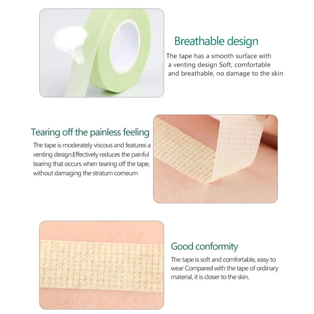 Tessuto microporoso Facile da strappare sotto il cuscinetto per gli occhi Nastro per estensione ciglia finte Strumenti per ciglia individuali Innesto di ciglia finte