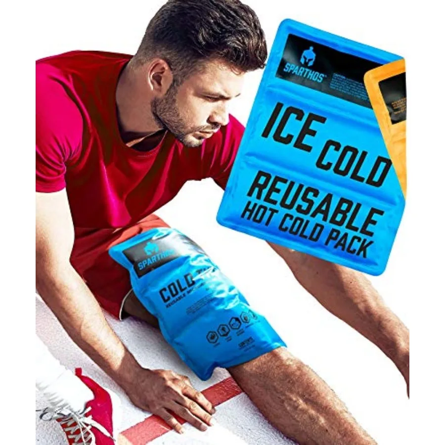 

Sparthos Ice s for Injuries - Reusable St Gel Hot Cold Ice - Medical First Aid Pain Relief Injury - Bag Flexible - Instant Icin